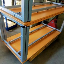  - WINI 200x100 en 160x80 beuken zeer degelijke ihv bureaus 64-82 cm stevig grijs demontabel metalen frame - gemonteerd (7)