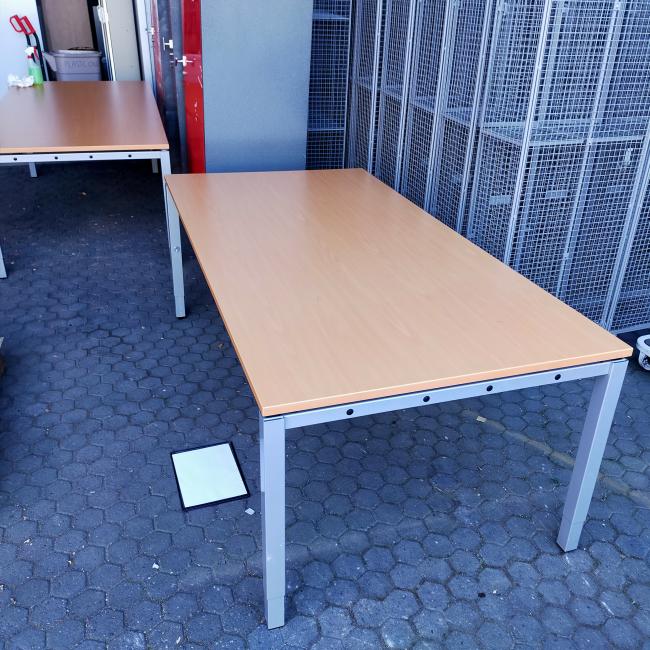  - WINI 200x100 en 160x80 beuken zeer degelijke ihv bureaus 64-82 cm stevig grijs demontabel metalen frame - gemonteerd (19)