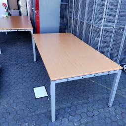  - WINI 200x100 en 160x80 beuken zeer degelijke ihv bureaus 64-82 cm stevig grijs demontabel metalen frame - gemonteerd (19)
