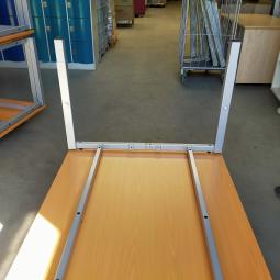  - WINI 200x100 en 160x80 beuken zeer degelijke ihv bureaus 64-82 cm stevig grijs demontabel metalen frame - gemonteerd (30)