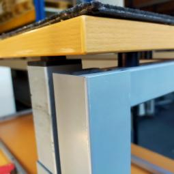  - WINI 200x100 en 160x80 beuken zeer degelijke ihv bureaus 64-82 cm stevig grijs demontabel metalen frame - gemonteerd (32)