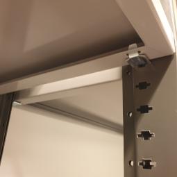  - metalen stelling 10 rijen van 240 cm en 35 cm diep  (2)