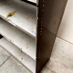  - 1x intensief gebruikt ahrend met schade retro vintage industriele metalen stellingkast (10)