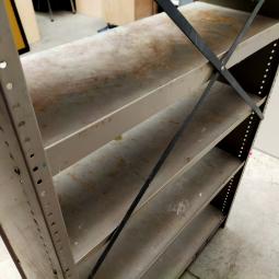  - 1x intensief gebruikt ahrend met schade retro vintage industriele metalen stellingkast (11)