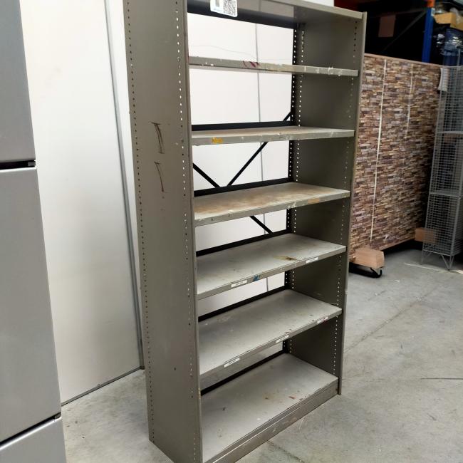  - 1x intensief gebruikt ahrend met schade retro vintage industriele metalen stellingkast (13)