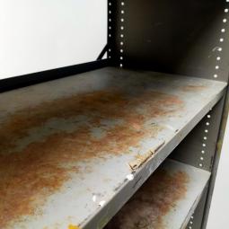  - 1x intensief gebruikt ahrend met schade retro vintage industriele metalen stellingkast (4)