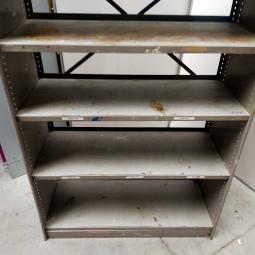  - 1x intensief gebruikt ahrend met schade retro vintage industriele metalen stellingkast (8)