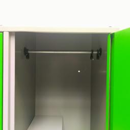  - partij 4-deurs lockers extra grote deuren groen of blauw (124)