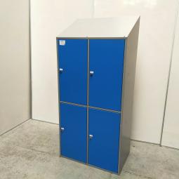  - partij 4-deurs lockers extra grote deuren groen of blauw (131)