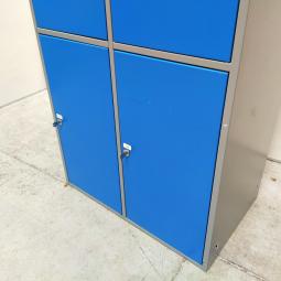  - partij 4-deurs lockers extra grote deuren groen of blauw (132)