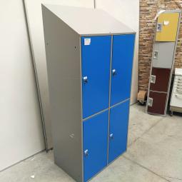  - partij 4-deurs lockers extra grote deuren groen of blauw (134)