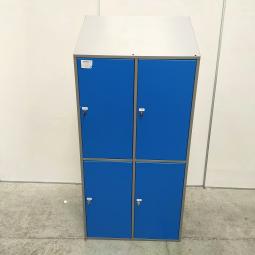  - partij 4-deurs lockers extra grote deuren groen of blauw (136)