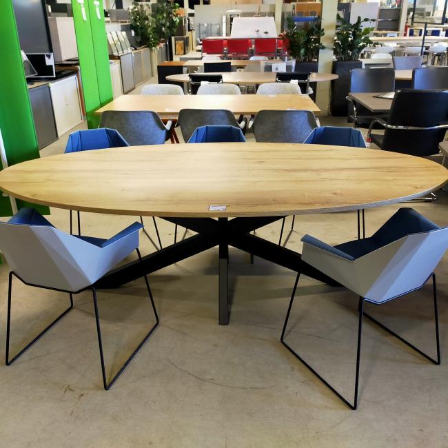  - 10x nieuwe tafels ovaal met zwarte metalen spinpoot (28)