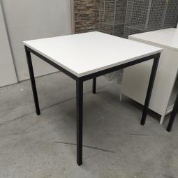  - 2x 80x80 cm wit blad zwarte metalen poten gedemonteerd (20)