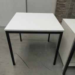  - 2x 80x80 cm wit blad zwarte metalen poten gedemonteerd (22)