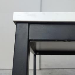  - 2x 80x80 cm wit blad zwarte metalen poten gedemonteerd (28)