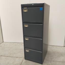  - 1x antraciet metalen  dossierkast 4 laden a4 of folio (16)