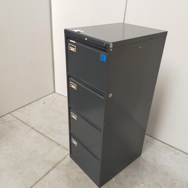  - 1x antraciet metalen  dossierkast 4 laden a4 of folio (17)