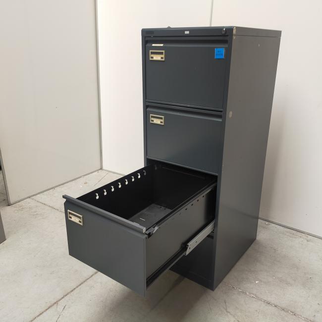  - 1x antraciet metalen  dossierkast 4 laden a4 of folio (22)