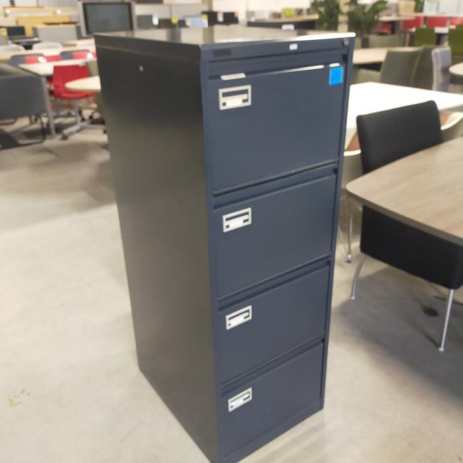  - 1x antraciet metalen  dossierkast 4 laden a4 of folio  (2)