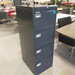  - 1x antraciet metalen  dossierkast 4 laden a4 of folio  (2)
