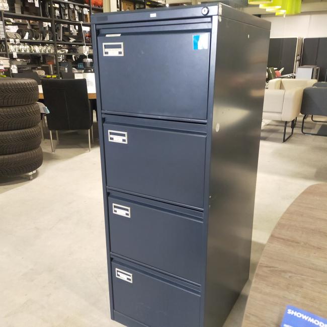  - 1x antraciet metalen  dossierkast 4 laden a4 of folio  (3)