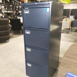  - 1x antraciet metalen  dossierkast 4 laden a4 of folio  (3)