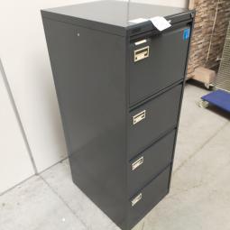  - 1x antraciet metalen  dossierkast 4 laden a4 of folio (14)