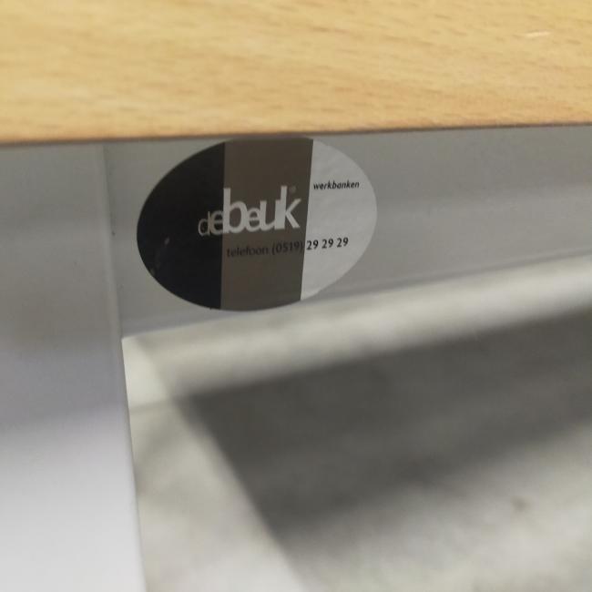  - 5x DE BEUK stevige stalen werkbanken werktafels 125,- p.st (263)