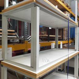  - 5x DE BEUK stevige stalen werkbanken werktafels 125,- p.st (275)