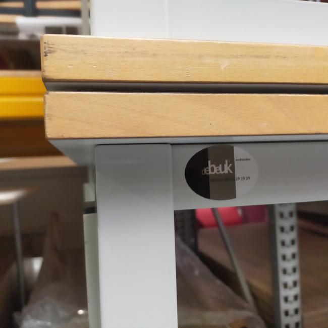  - 5x DE BEUK stevige stalen werkbanken werktafels 125,- p.st (277)