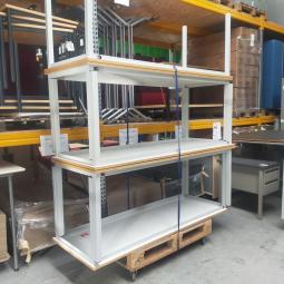  - 5x DE BEUK stevige stalen werkbanken werktafels 125,- p.st (279)