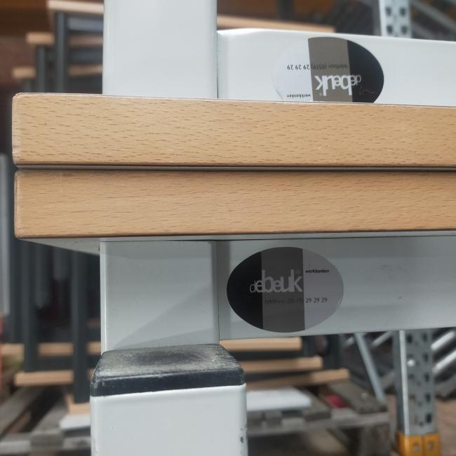  - 5x DE BEUK stevige stalen werkbanken werktafels 125,- p.st (282)