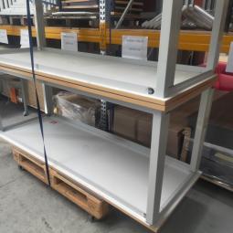  - 5x DE BEUK stevige stalen werkbanken werktafels 125,- p.st (285)