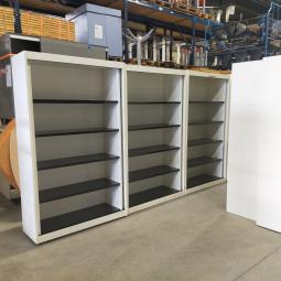  - 9x Vepa witte metalen schappenkasten zonder deuren (2)