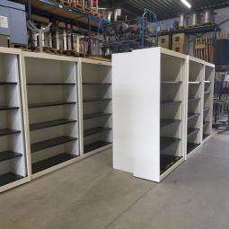  - 9x Vepa witte metalen schappenkasten zonder deuren (3)