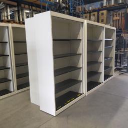 - 9x Vepa witte metalen schappenkasten zonder deuren (4)