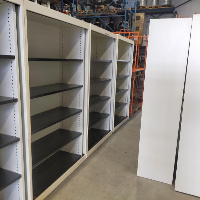  - 9x Vepa witte metalen schappenkasten zonder deuren (5)