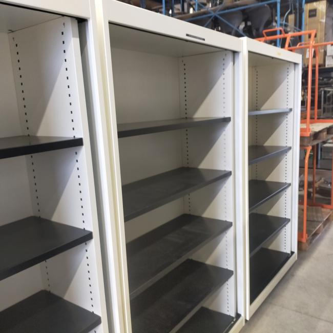  - 9x Vepa witte metalen schappenkasten zonder deuren (9)