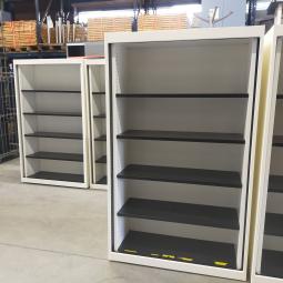  - 9x Vepa witte metalen schappenkasten zonder deuren (10)