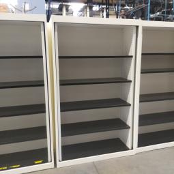  - 9x Vepa witte metalen schappenkasten zonder deuren (11)