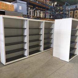  - 9x Vepa witte metalen schappenkasten zonder deuren (15)