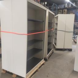  - 9x Vepa witte metalen schappenkasten zonder deuren (19)