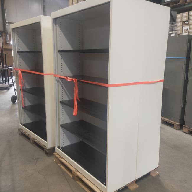  - 9x Vepa witte metalen schappenkasten zonder deuren (20)