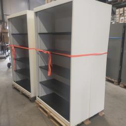  - 9x Vepa witte metalen schappenkasten zonder deuren (20)