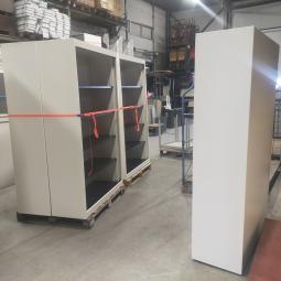  - 9x Vepa witte metalen schappenkasten zonder deuren (23)
