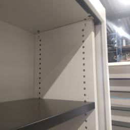  - 9x Vepa witte metalen schappenkasten zonder deuren (24)