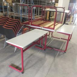  - eromes schooltafels grijs houten blad met rood stalen frame (2)