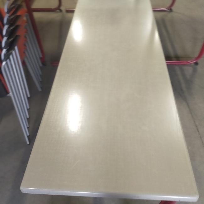  - eromes schooltafels grijs houten blad met rood stalen frame (7)