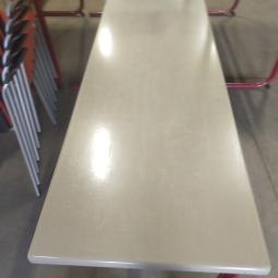  - eromes schooltafels grijs houten blad met rood stalen frame (7)